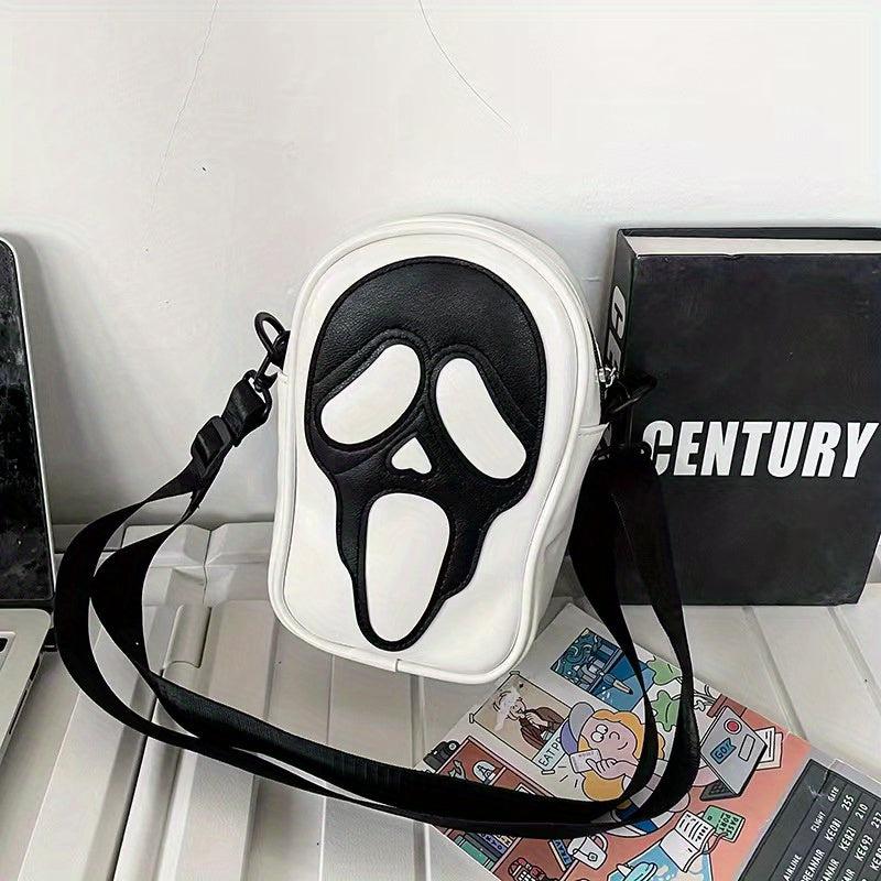Funny Ghost Skull Crossbody Bag for Halloween