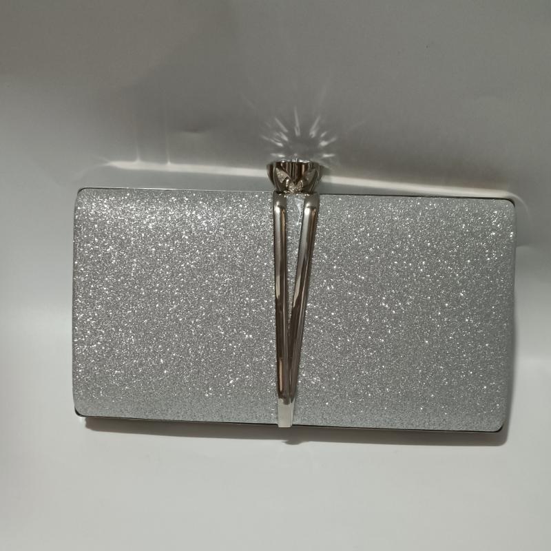 Sequin Evening Bag Rhinestone Decor Clutch Bridal Purse Chain Handbag
