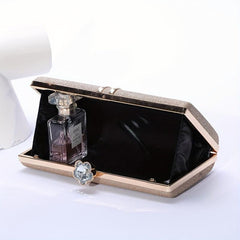 Sequin Evening Bag Rhinestone Decor Clutch Bridal Purse Chain Handbag