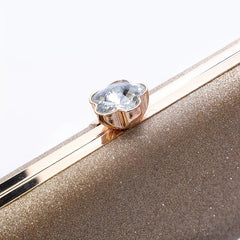 Sequin Evening Bag Rhinestone Decor Clutch Bridal Purse Chain Handbag