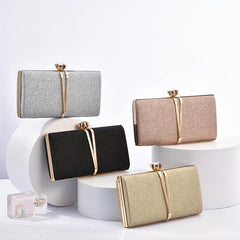Sequin Evening Bag Rhinestone Decor Clutch Bridal Purse Chain Handbag