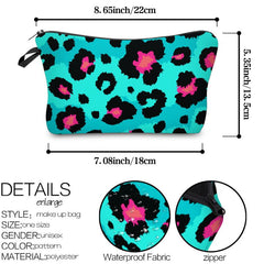 Leopard Print Makeup Pouch Lightweight Carry On Bag