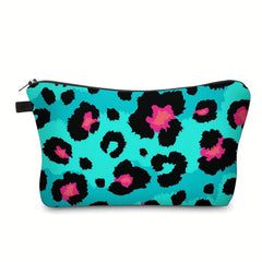 Leopard Print Makeup Pouch Lightweight Carry On Bag
