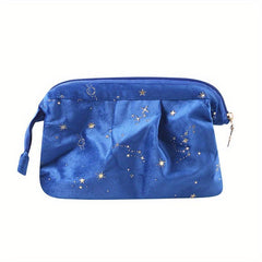 Shell Velvet Cosmetic Bag Glitter Star Sequins Storage Women's Travel Toiletry