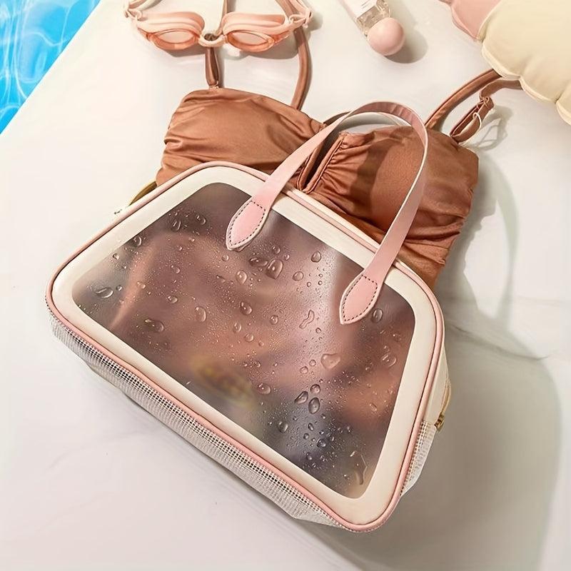 Large Capacity Transparent Makeup Bag Waterproof Toiletry Wash Hand