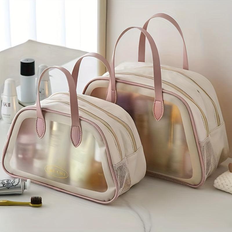 Large Capacity Transparent Makeup Bag Waterproof Toiletry Wash Hand