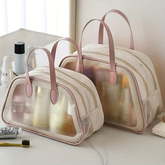 Large Capacity Transparent Makeup Bag Waterproof Toiletry Wash Hand