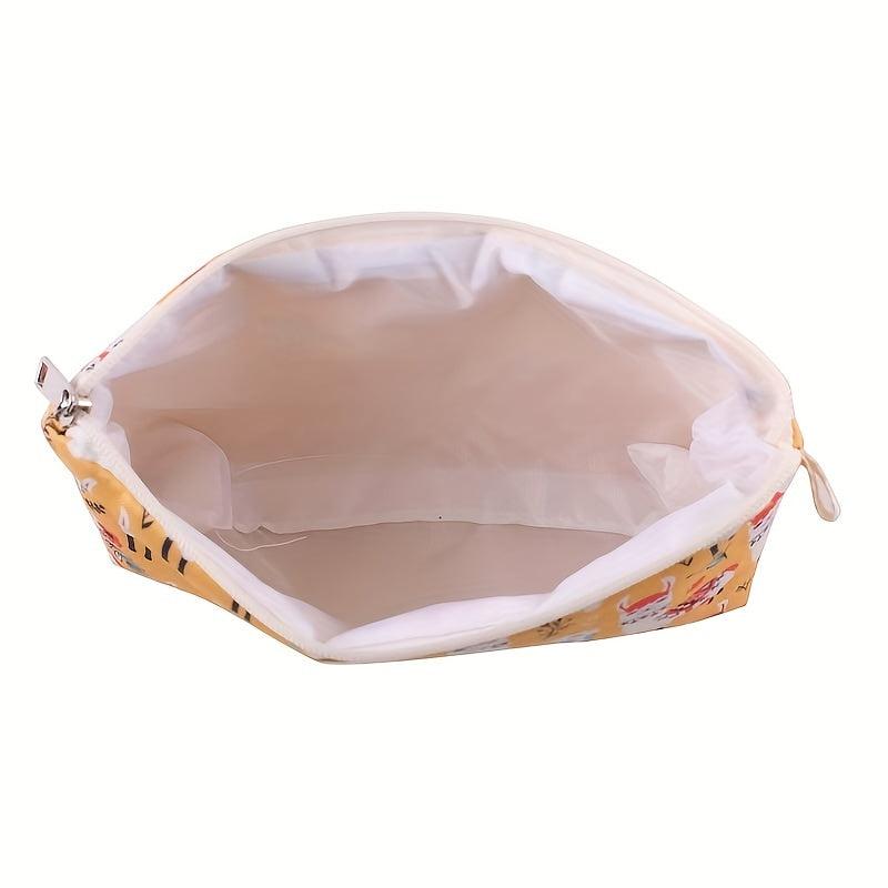 Cartoon Alpaca Pattern Makeup Zipper Bag Portable Cosmetic Bag