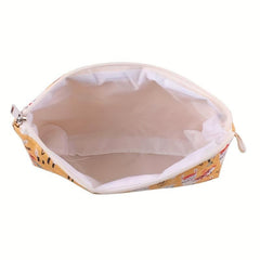 Cartoon Alpaca Pattern Makeup Zipper Bag Portable Cosmetic Bag