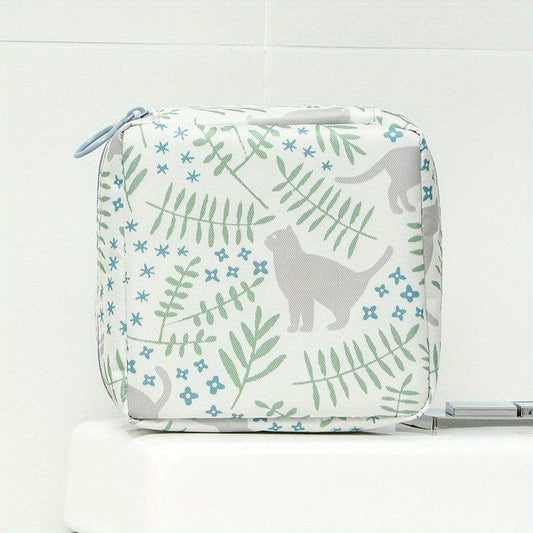 Sanitary Napkin Bag Zipper Storage Clutch Cosmetic Bag