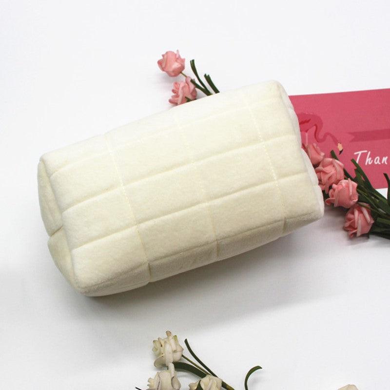 Soft Fluffy Cube Travel Cosmetics Wash Bag Portable Storage Bag