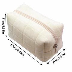 Soft Fluffy Cube Travel Cosmetics Wash Bag Portable Storage Bag