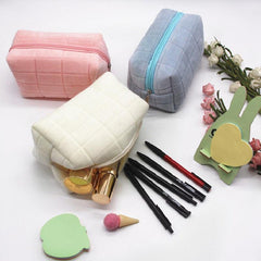 Soft Fluffy Cube Travel Cosmetics Wash Bag Portable Storage Bag
