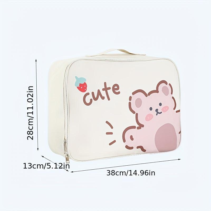 Large Capacity Cartoon Printed Carry on Tote Luggage Bag