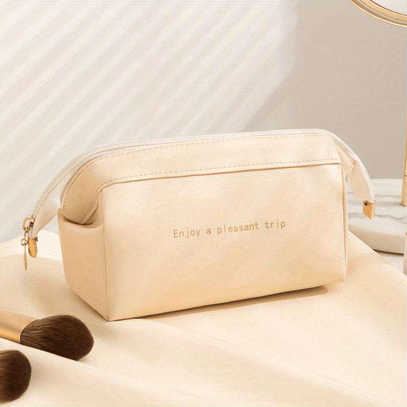 Versatile Solid Makeup Bag for Travel Toiletries