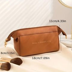 Versatile Solid Makeup Bag for Travel Toiletries