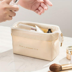 Versatile Solid Makeup Bag for Travel Toiletries