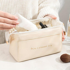Versatile Solid Makeup Bag for Travel Toiletries