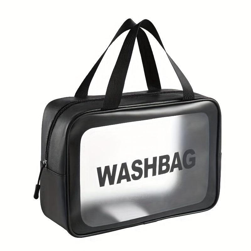 3pcs Handheld Waterproof Cosmetic Bag Set Clear Makeup Organizer