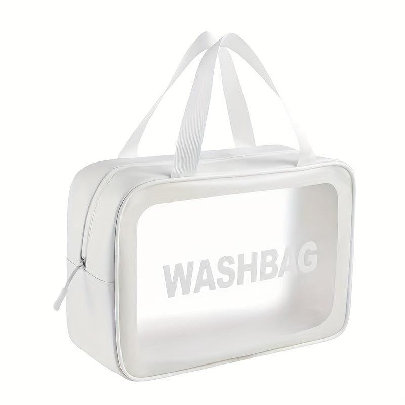 3pcs Handheld Waterproof Cosmetic Bag Set Clear Makeup Organizer
