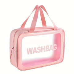 3pcs Handheld Waterproof Cosmetic Bag Set Clear Makeup Organizer