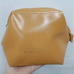 Leather Cosmetic Bag Makeup Storage Organizer Lightweight Travel Toiletry Bag