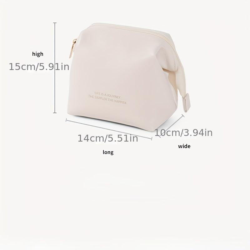 Leather Cosmetic Bag Makeup Storage Organizer Lightweight Travel Toiletry Bag