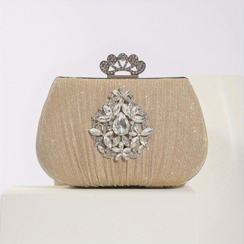 Rhinestone Evening Clutch Bag Wedding Party Storage Bag