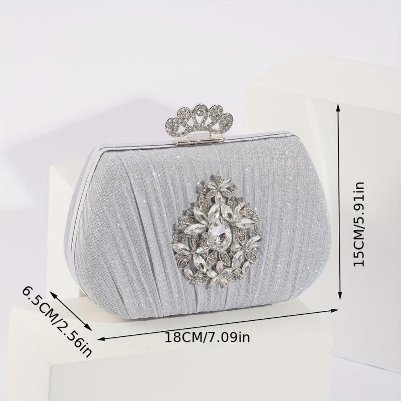 Rhinestone Evening Clutch Bag Wedding Party Storage Bag