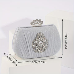 Rhinestone Evening Clutch Bag Wedding Party Storage Bag