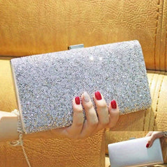 Glitter Clutch Prom Purse Rhinestone Evening Bag for Wedding Party
