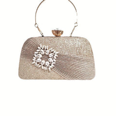 Glitter Clutch Wallet Rhinestone Chain Bag for Party