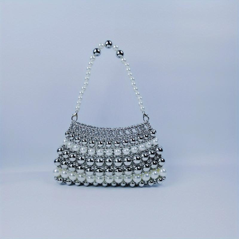 Colorful Beaded Underarm Bag Retro Shoulder Bag Women's Stylish Handbag