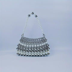 Colorful Beaded Underarm Bag Retro Shoulder Bag Women's Stylish Handbag