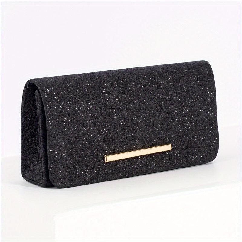 Metal Chain Envelop Clutch Bag Folding Purse Women's Evening Bag