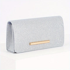 Metal Chain Envelop Clutch Bag Folding Purse Women's Evening Bag
