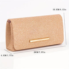 Metal Chain Envelop Clutch Bag Folding Purse Women's Evening Bag