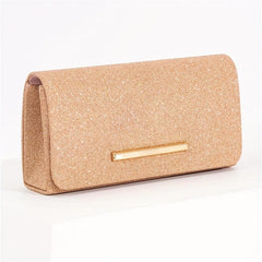 Metal Chain Envelop Clutch Bag Folding Purse Women's Evening Bag