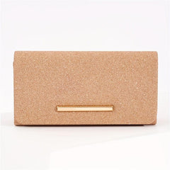 Metal Chain Envelop Clutch Bag Folding Purse Women's Evening Bag