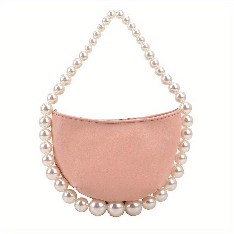 Faux Pearl Chain Evening Bag French Romantic Handbag Clutch Purse