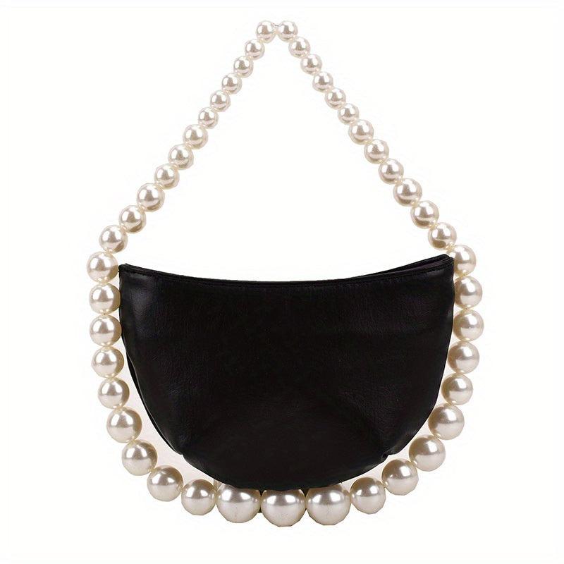 Faux Pearl Chain Evening Bag French Romantic Handbag Clutch Purse