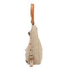Retro Canvas Tote Bag Large Capacity Women's Casual School Purse