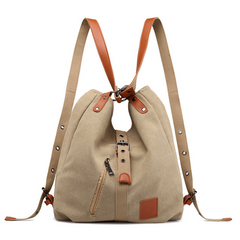 Retro Canvas Tote Bag Large Capacity Women's Casual School Purse
