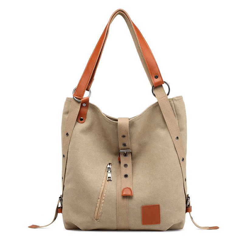 Retro Canvas Tote Bag Large Capacity Women's Casual School Purse