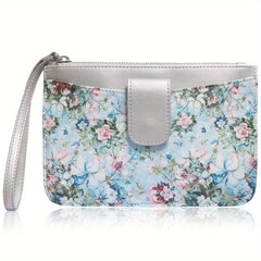 Flower Print Envelope Wallet Women's Cell Phone Thin Purse