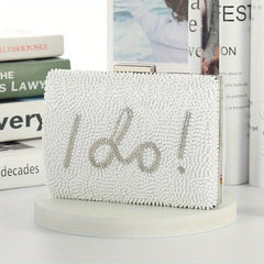 Beaded Evening Bag Clutch Chain Handbag for Wedding Party Prom