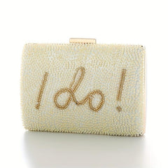 Beaded Evening Bag Clutch Chain Handbag for Wedding Party Prom