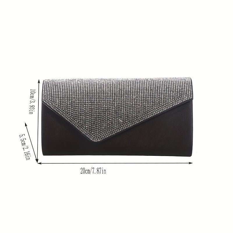 Glitter Rhinestone Dinner Bag Banquet Clutch Purse For Wedding Party