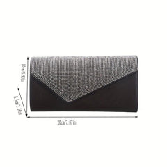 Glitter Rhinestone Dinner Bag Banquet Clutch Purse For Wedding Party