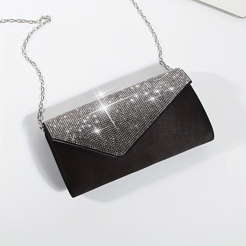 Glitter Rhinestone Dinner Bag Banquet Clutch Purse For Wedding Party